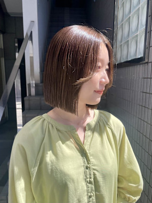 ボブ/ひし形ボブ/韓国風ボブ/10代20代/前髪なし/齋藤