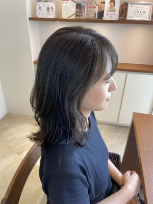 ブリーチなし☆オリーブカラー