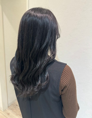 透明感のある暗髪に