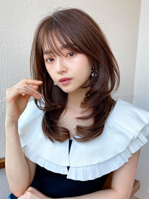 美髪/髪質改善/韓国/切りっぱなしボブ/フェイスレイヤー
