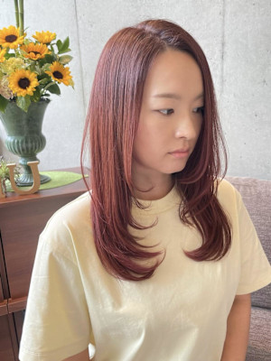 カッパーブラウンのロングレイヤー