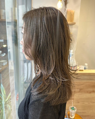 大串◎レイヤー×ブリーチなしオリーブ