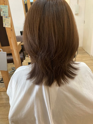 お客様髪質改善データ1356（ミディアムウルフ）