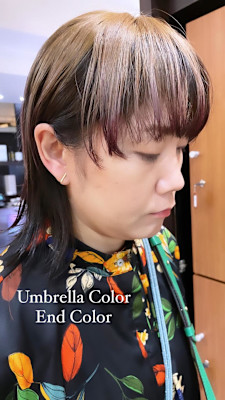 白髪ぼかしアンブレラカラー