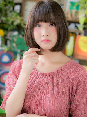 ツヤ感フェミニン＊大人ボブ　グレージュカラー