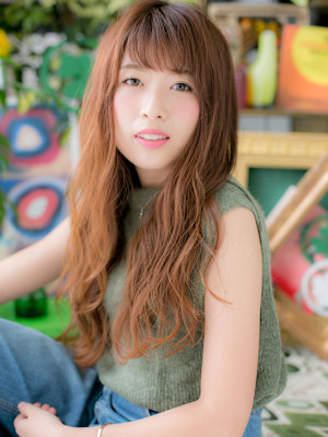 トレンド感☆アシンメトリー小顔ロング　レイヤーロング