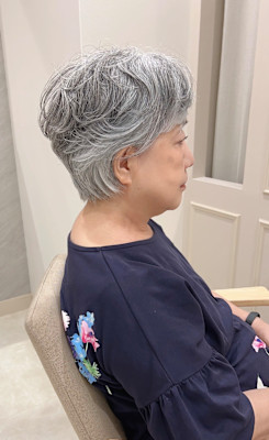 ゆるふわパーマ大人ショート　40代/50代/60代/70代