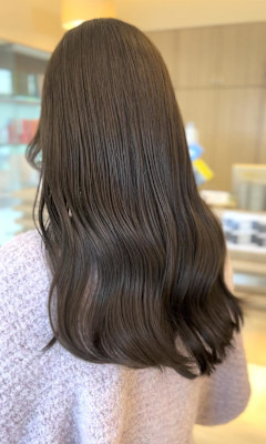 【落合彩香】＊オリーブベージュ＊(ブリーチなしWカラー)