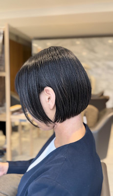 耳掛けショートボブ