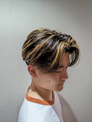 センターパートハイライト