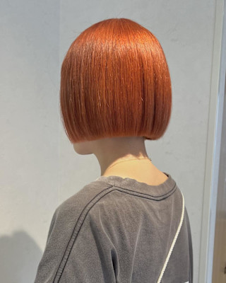 1ブリーチで作るビビットオレンジカラー♪