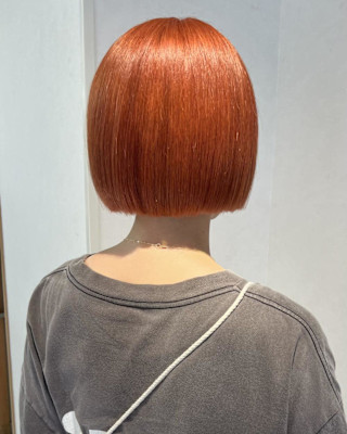 1ブリーチで作るビビットオレンジカラー♪