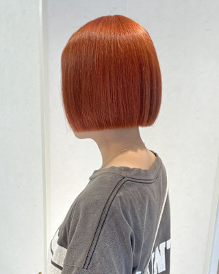 1ブリーチで作るビビットオレンジカラー♪