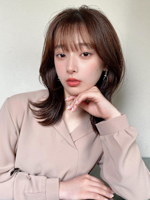 美髪/髪質改善/韓国/切りっぱなしボブ/フェイスレイヤー