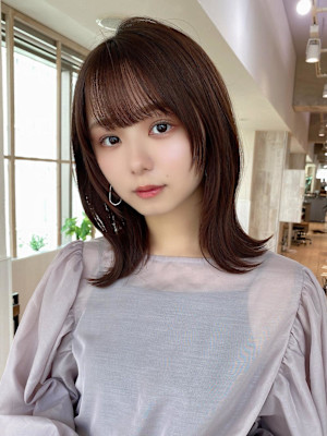 美髪/髪質改善/韓国/切りっぱなしボブ/フェイスレイヤー