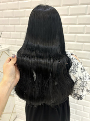 ブリーチなしのブルーブラック＊まゆ