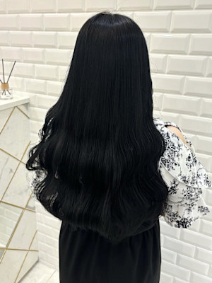 ブリーチなしのブルーブラック＊まゆ