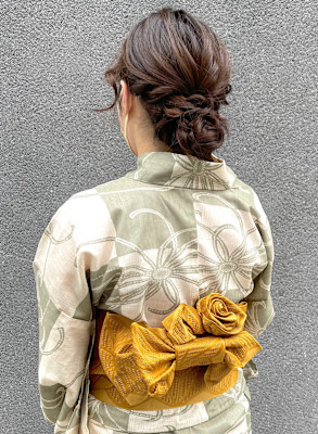 表参道浴衣着付け　大人なヘアアレンジ