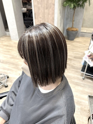 白髪ぼかし/ハイライトカラー/カラー/透明感/ハイライト