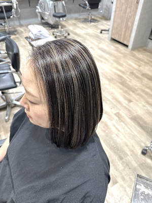 白髪ぼかし/ハイライトカラー/カラー/透明感/ハイライト