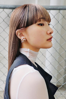 ミニボブ　ホワイトベージュ　ミルクティーベージュ