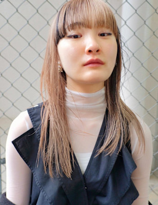 ミニボブ　ホワイトベージュ　ミルクティーベージュ