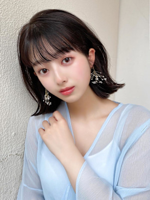 美髪/髪質改善/韓国/切りっぱなしボブ/フェイスレイヤー