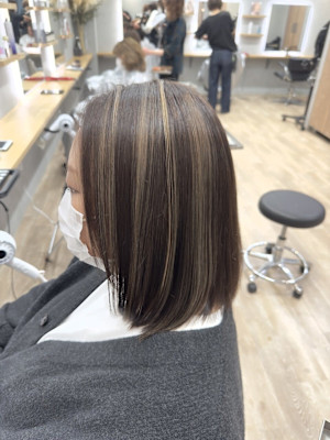 白髪ぼかし/ハイライトカラー/カラー/透明感/ハイライト