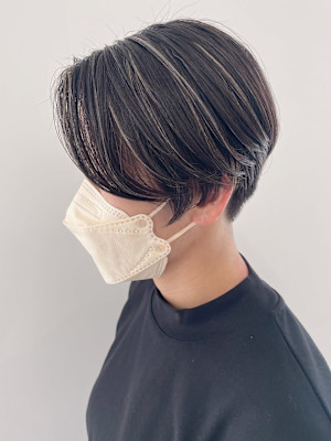 ハイライトハンサムショート