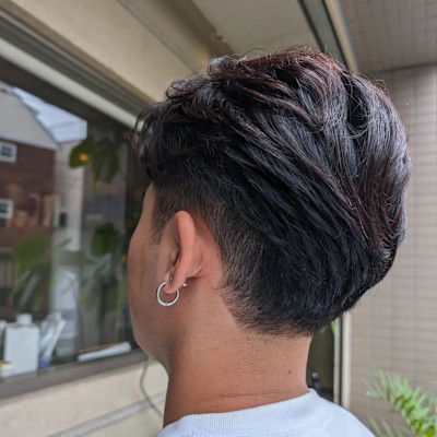 韓国風センターパートスタイル