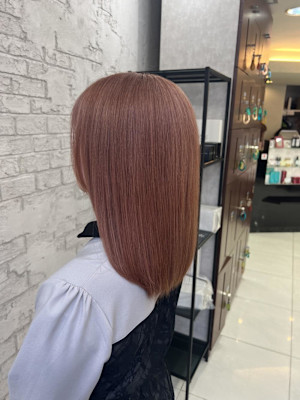 大人可愛いケアブリーチオレンジベージュ