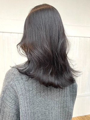 丸型卵形韓国顔まわりエアリーロング美髪ピンクブラウン渋谷