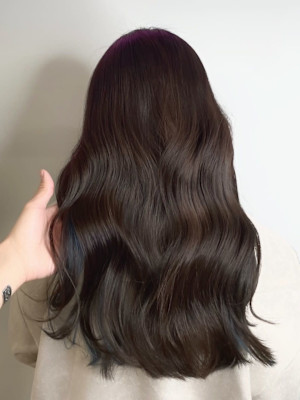 韓国レイヤーロングフルバング似合わせカットイメチェン渋谷