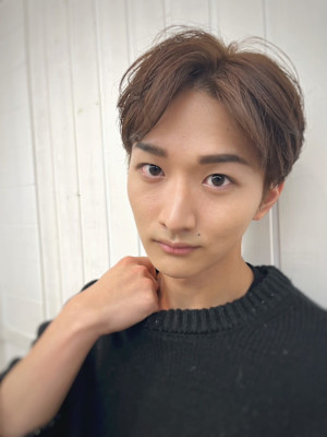 韓国マッシュパーマカルマパーマライトブラウン似合わせカット