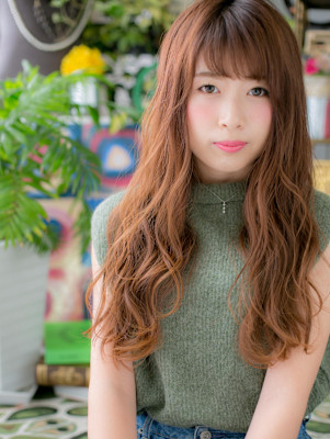 トレンド感☆アシンメトリー小顔ロング　レイヤーロング