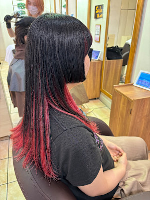 姫カット＋インナーカラー