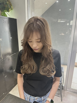 グレーベージュ グレージュ ことりベージュ レイヤーロング