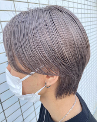 《cropes辻堂 阿部》透明感シルバーブリーチ