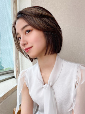 美髪/髪質改善/韓国/切りっぱなしボブ/フェイスレイヤー