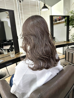 グレーベージュ グレージュ ことりベージュ レイヤーロング