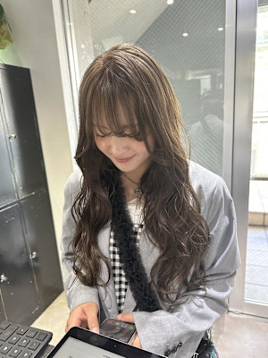 グレーベージュ グレージュ ことりベージュ レイヤーロング