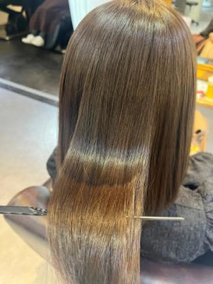 ブリーチなし透明感カラー