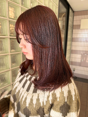 ピンクブラウンカラー