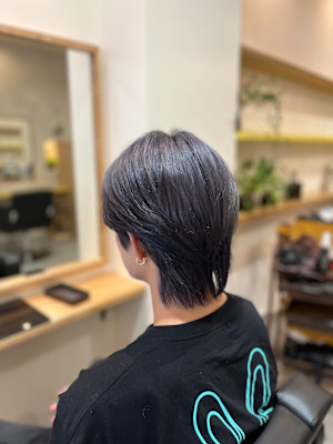 センターパート×アッシュカラー【代々木上原】