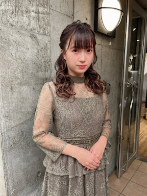 ヘアセット　ヘアアレンジ　結婚式ヘア　ハーフアップ