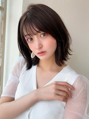 美髪/髪質改善/韓国/切りっぱなしボブ/フェイスレイヤー