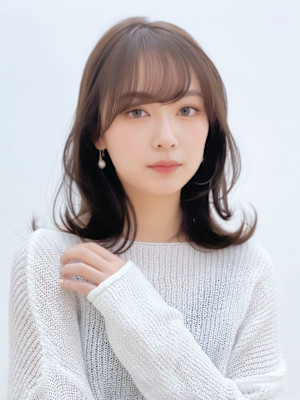 くびレイヤーエモージュケアカラー似合わせカットシアブラウン