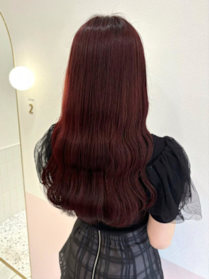 ブリーチなしでできるワインレッド＊まゆ