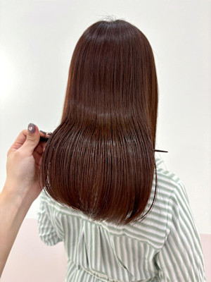 バイカルテ髪質改善でツヤツヤなカラー＊まゆ