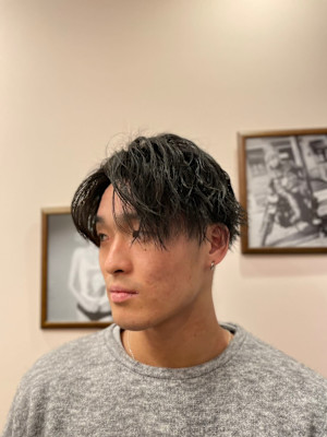 2ブロックパーマ　五反田　理容室　床屋